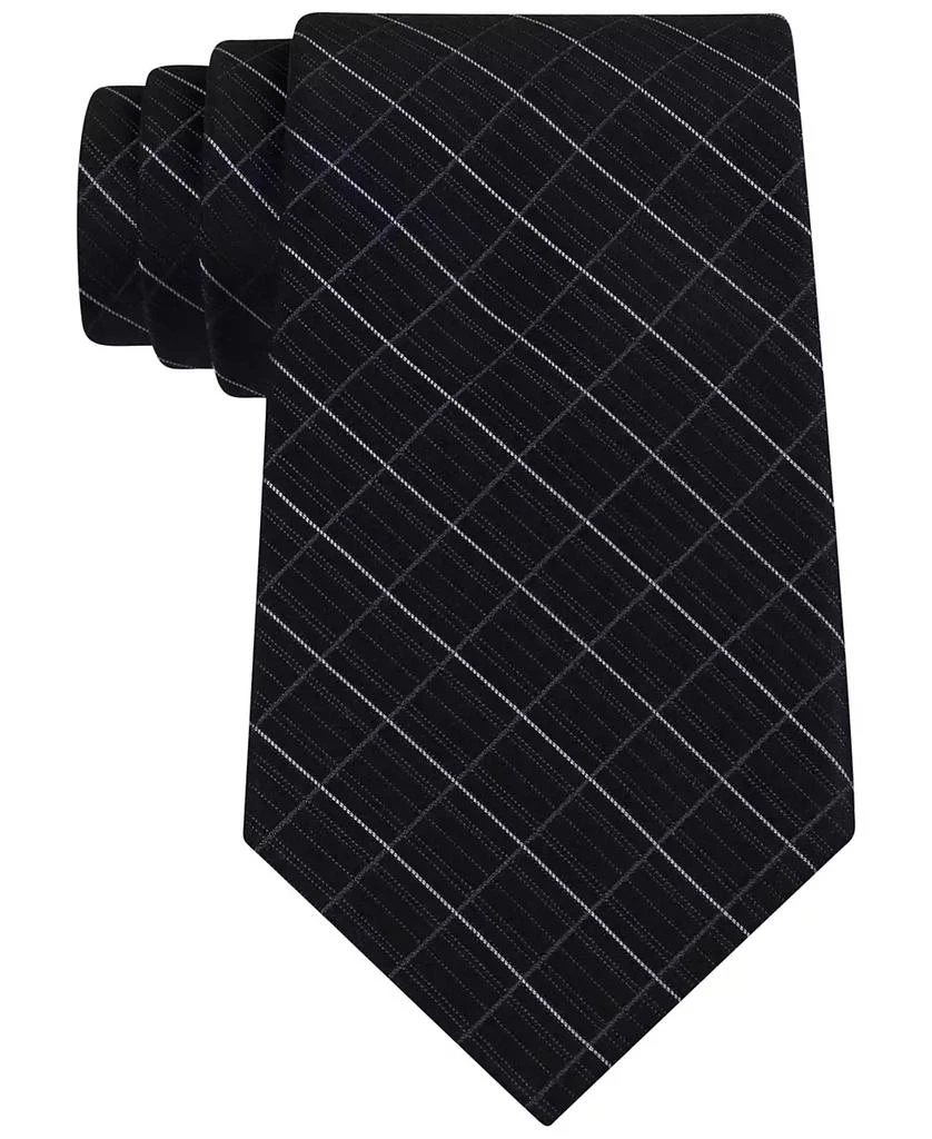 商品Calvin Klein|Etched Large Grid Windowpane Slim Tie,价格¥381,第1张图片