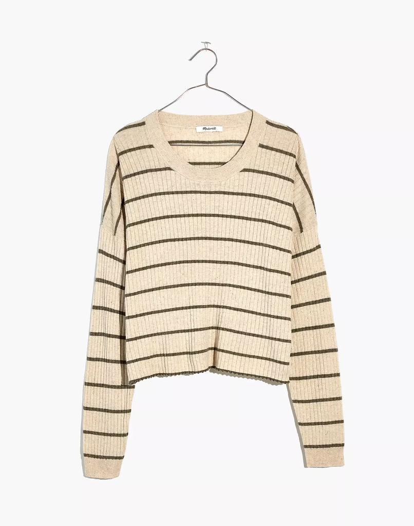 商品Madewell|Lawson Crop Pullover Sweater in Stripe,价格¥475,第6张图片详细描述