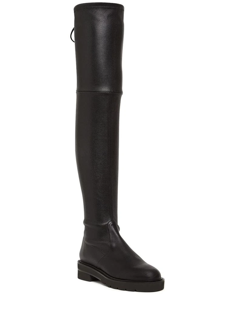 商品Stuart Weitzman|35mm Lowland Lift Leather Cuissard Boots,价格¥7286,第2张图片详细描述