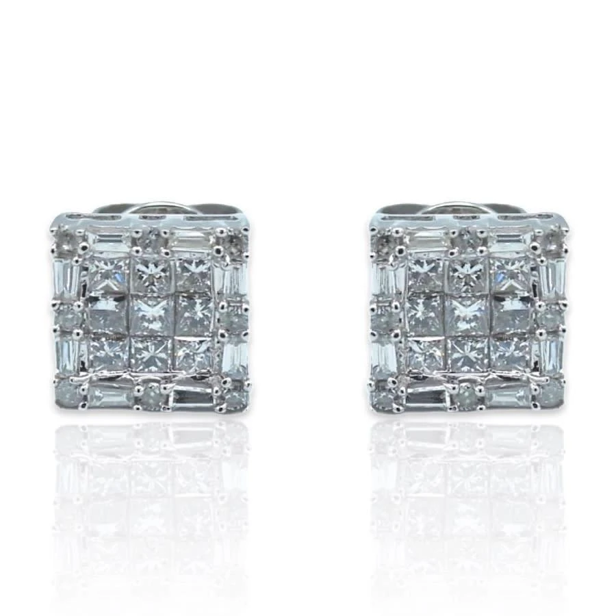商品Tresorra|18K White Gold Diamond Stud Earrings,价格¥6906,第1张图片