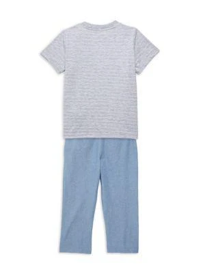 商品Calvin Klein|Baby Boy’s 2-Piece Striped Tee & Pants Set,价格¥120,第2张图片详细描述