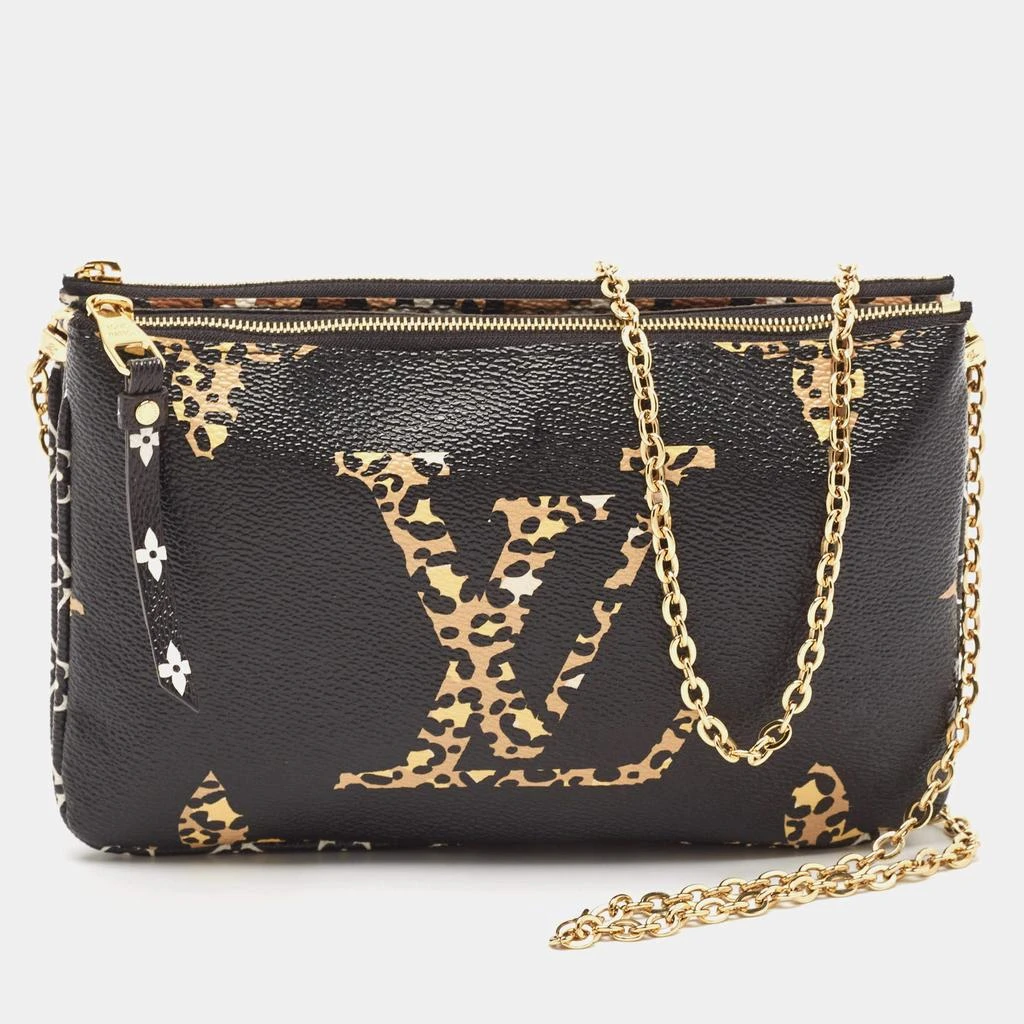 商品[二手商品] Louis Vuitton|Louis Vuitton Black Monogram Giant Canvas Jungle Double Zip Pochette,价格¥11908,第1张图片