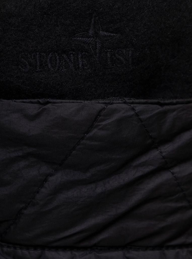 Stone Island Junior Black Nylon Quilted Down Jacket With Logo Stone Island Kids Boy商品第3张图片规格展示