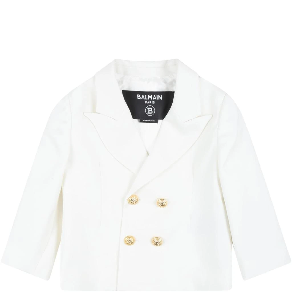 商品Balmain|Balmain Black Jacket For Baby Boy With Buttons,价格¥2613,第1张图片