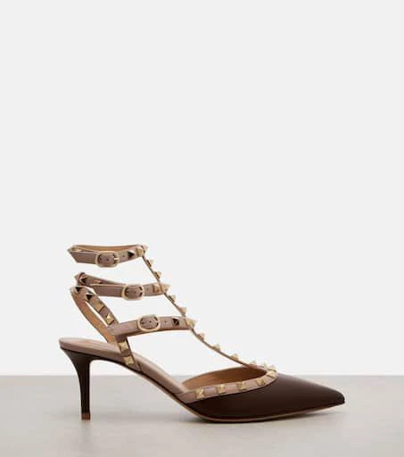 商品Valentino|Rockstud 65皮革高跟鞋,价格¥9294,第4张图片详细描述