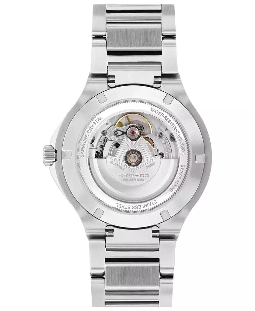 商品Movado|Women's Se Automatic Swiss Automatic Silver-Tone Stainless Steel Yellow PVD Bracelet Watch 33mm,价格¥11286,第3张图片详细描述