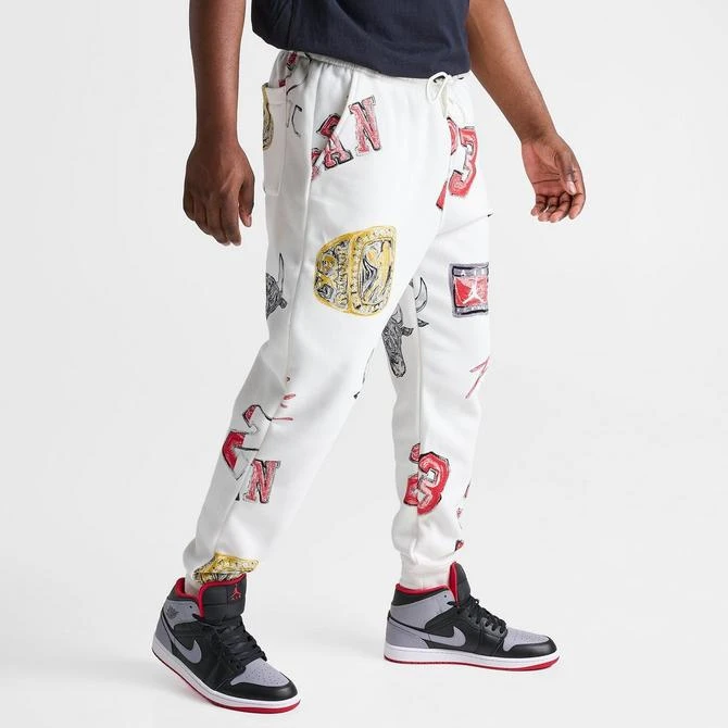 商品Jordan|Men's Jordan Essentials Allover Graphic Brooklyn Fleece Sweatpants,价格¥622,第3张图片详细描述