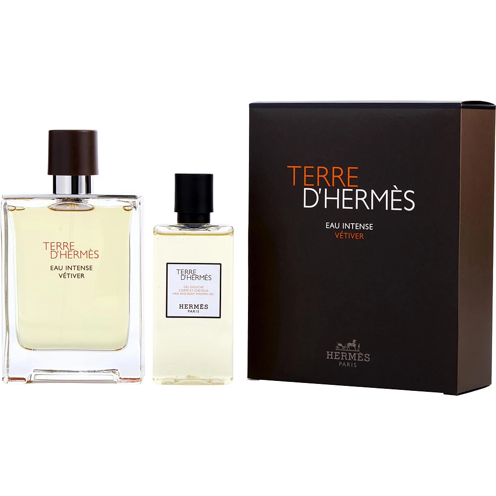 商品Hermes|HERMES 爱马仕  大地馥郁香根草  男士香水套装（EDP 100ml + 沐浴凝胶 80ml）1套,价格¥766,第1张图片