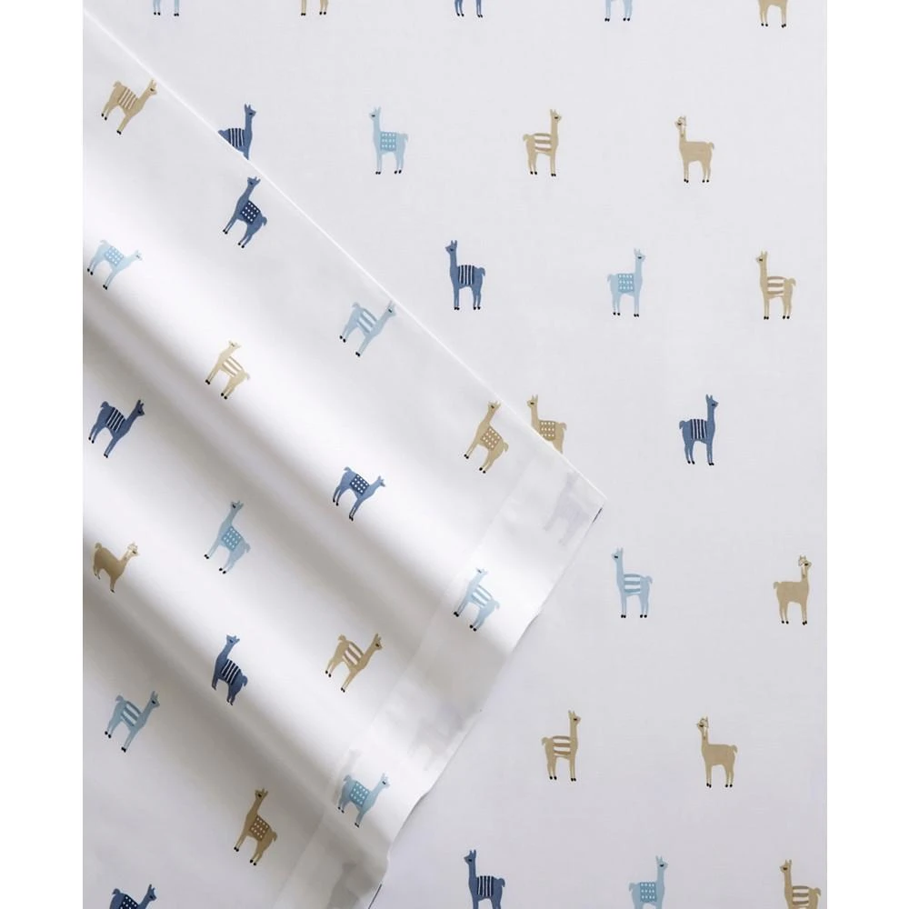 商品Poppy & Fritz|Llamas Cotton Percale 3 Piece Sheet Set,价格¥673,第4张图片详细描述