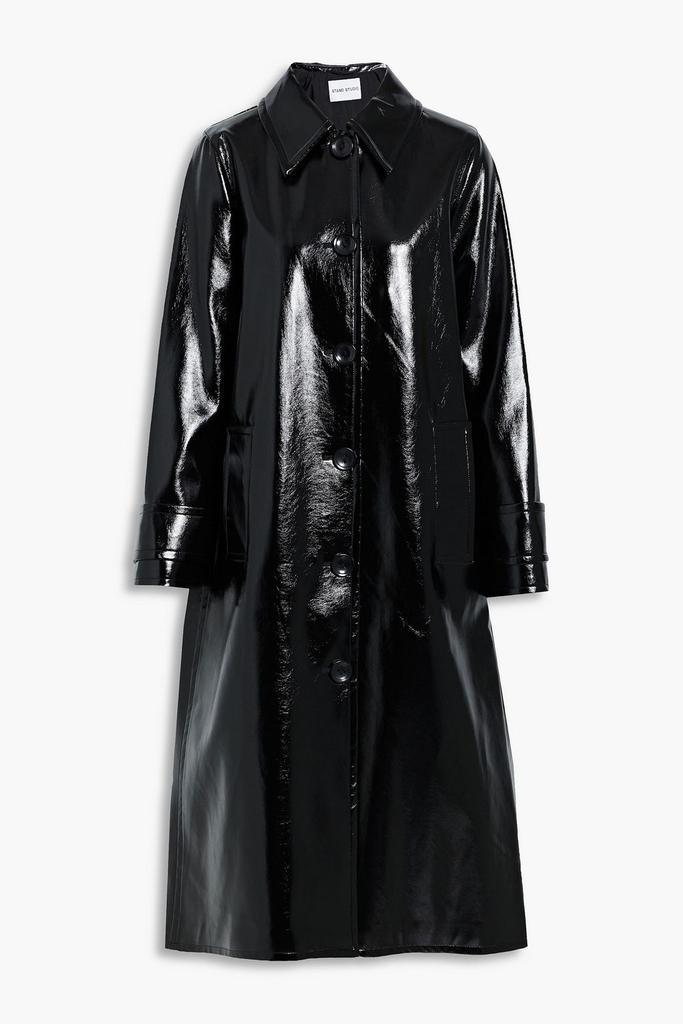 Mette faux patent-leather coat商品第3张图片规格展示