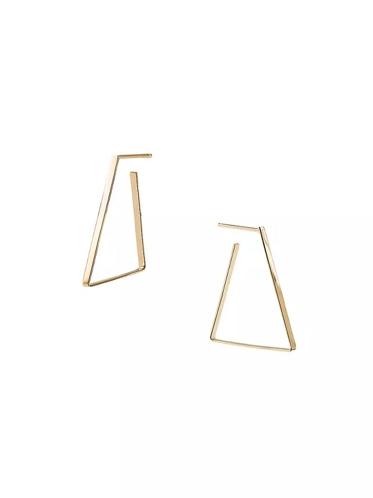商品LANA|14K Yellow Gold Small Triangle Hoop Earrings,价格¥2574,第1张图片
