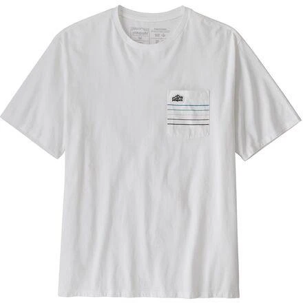 商品Patagonia|Line Logo Ridge Stripe Organic Pocket T-Shirt - Men's,价格¥173,第5张图片详细描述