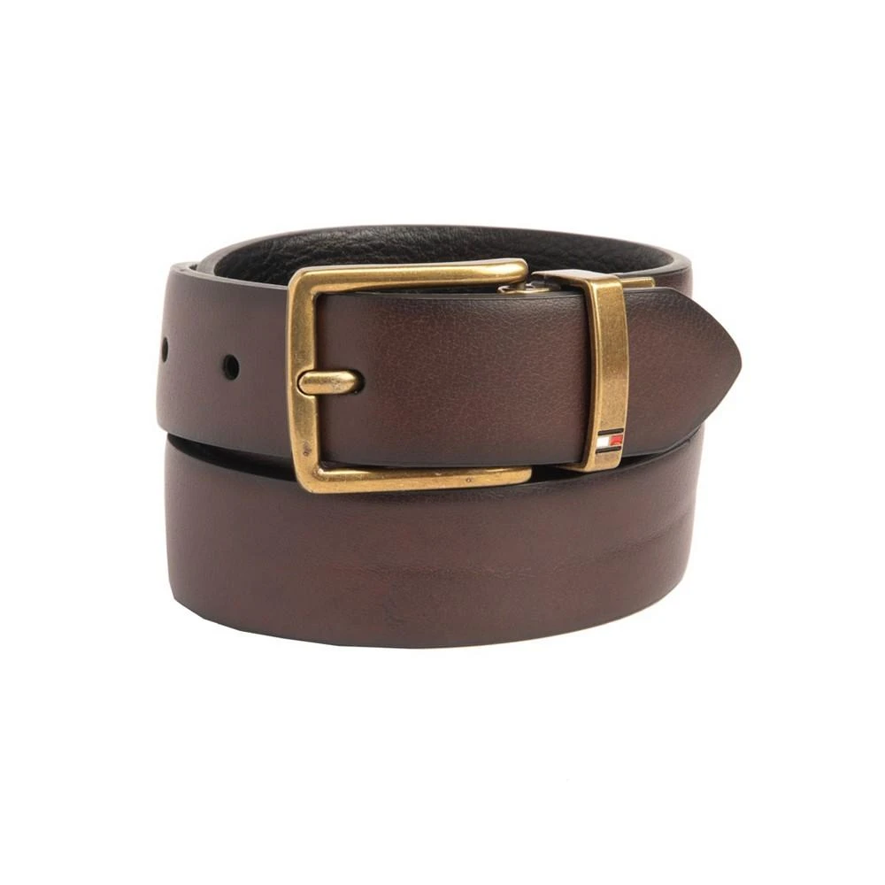 商品Tommy Hilfiger|Big Boys Navy Blue and Brown Reversible Stretch Belt,价格¥253,第1张图片