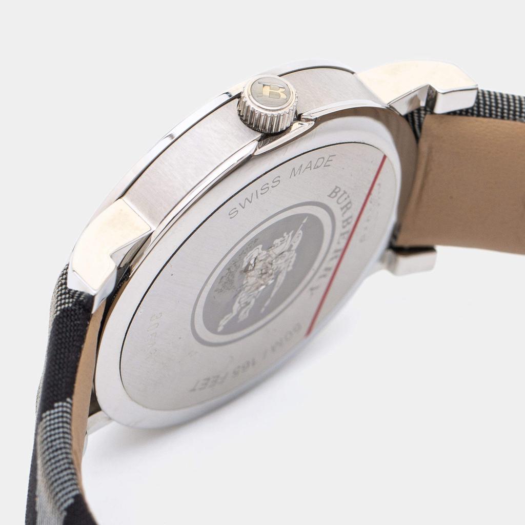 Burberry Silver Stainless Steel Heritage Nova Check BU1378 Women's Wristwatch 38 mm商品第6张图片规格展示