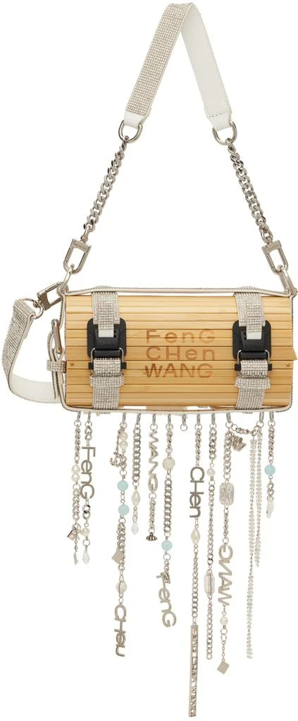 商品Feng Chen Wang|Beige & Silver Big Bamboo Bag,价格¥2648,第1张图片