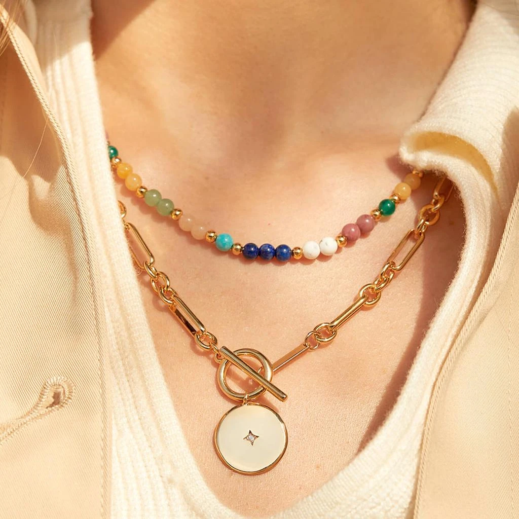 商品ESTELLA BARTLETT|Estella Bartlett T-Bar Chain Star Coin Gold-Plated Necklace,价格¥278,第2张图片详细描述