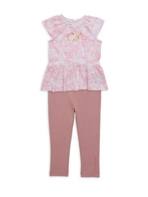 商品Calvin Klein|Little Girl's 2-Piece Tunic & Leggings,价格¥113,第1张图片