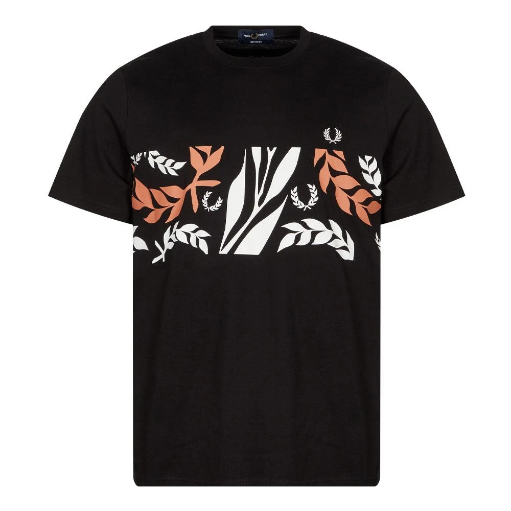 商品Fred Perry|Fred Perry Archive Graphic Vine T-Shirt - Steel Marl,价格¥224,第1张图片