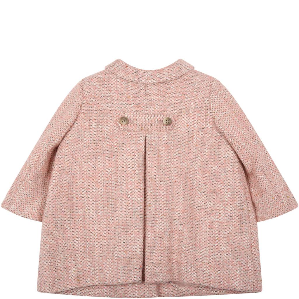 Bonpoint Pink Coat For Baby Girl商品第2张图片规格展示