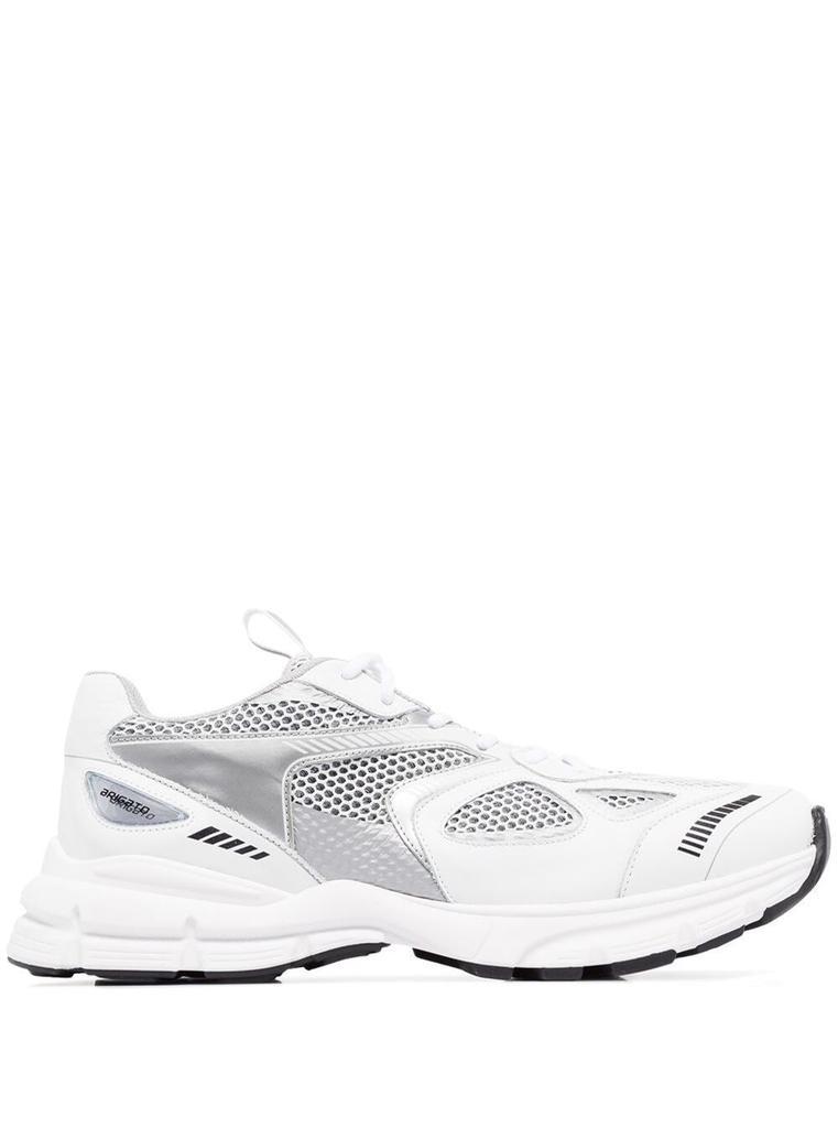 商品Axel Arigato|Silver and White Marathon Sneakers in Leather Blend Man Axel Arigato,价格¥1836,第1张图片