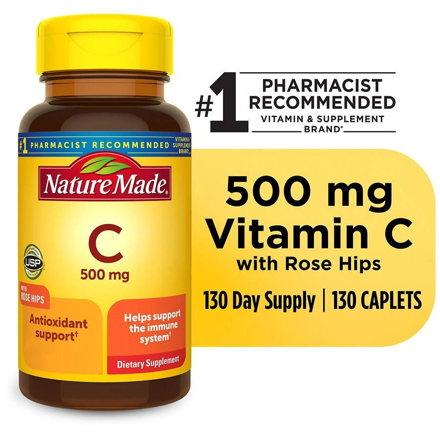 Nature Made Vitamin C 500 mg Caplets with Rose Hips 7
