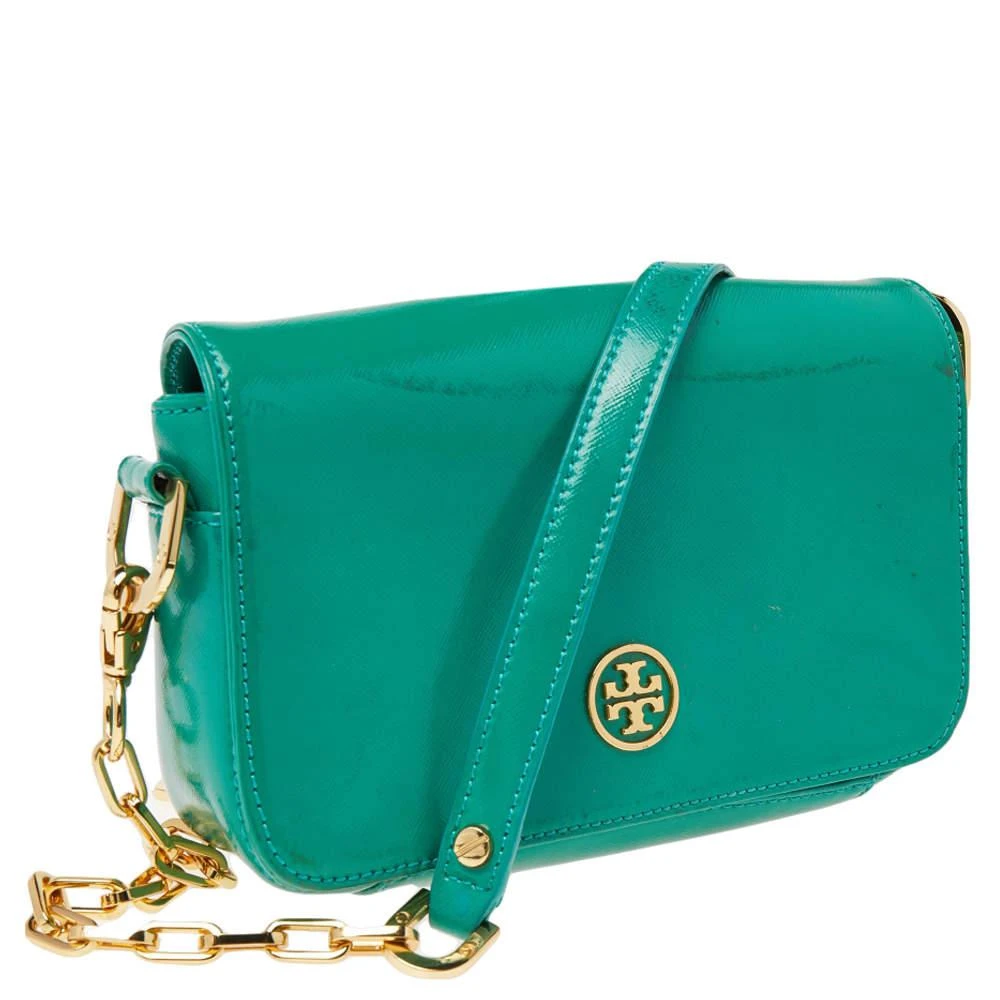 商品[二手商品] Tory Burch|Tory Burch Green Patent Leather Robinson Chain Crossbody Bag,价格¥813,第3张图片详细描述