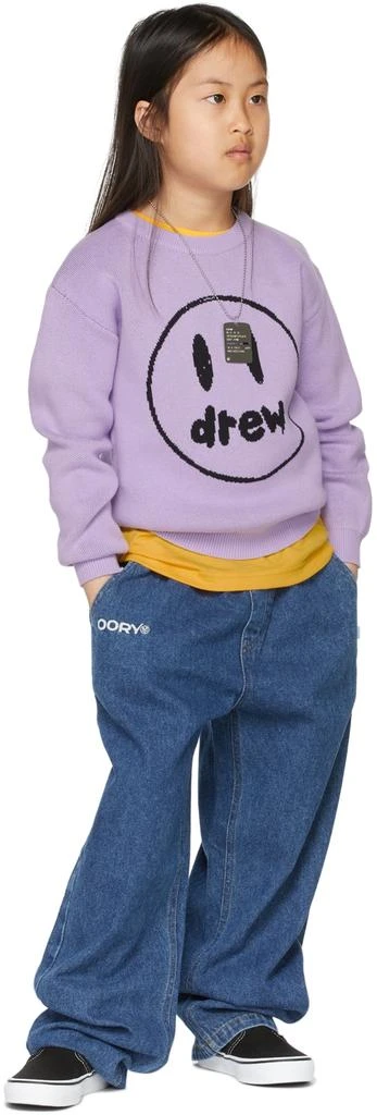 商品Drew House|SSENSE Exclusive Kids Purple Painted Mascot Sweater,价格¥1456,第4张图片详细描述