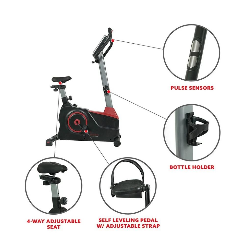 商品Sunny Health & Fitness|Evo Fit Stationary Upright Bike with 24 Level Electro, Sf-B2969,价格¥6347,第4张图片详细描述