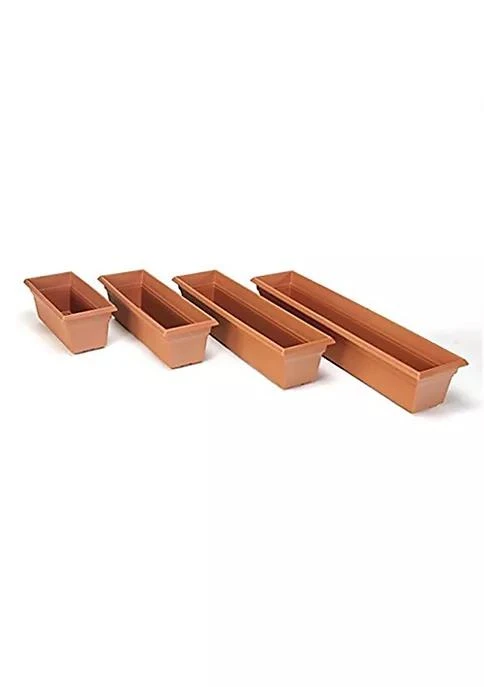 商品Novelty|Novelty Countryside Flower Box Planter 30 Inch Terracotta,价格¥192,第3张图片详细描述
