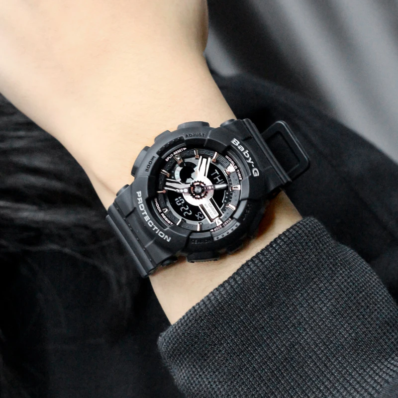 商品[国内直发] Casio|CASIO卡西欧正品手表女人气款BA-110RG-1A 防震 100米防水,价格¥648,第4张图片详细描述