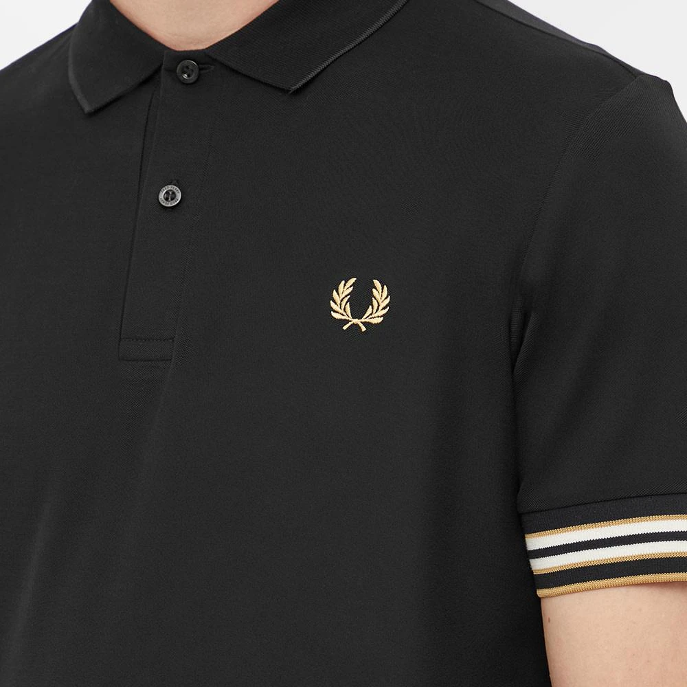 商品Fred Perry|Fred Perry Striped Cuff Polo Shirt,价格¥473,第5张图片详细描述