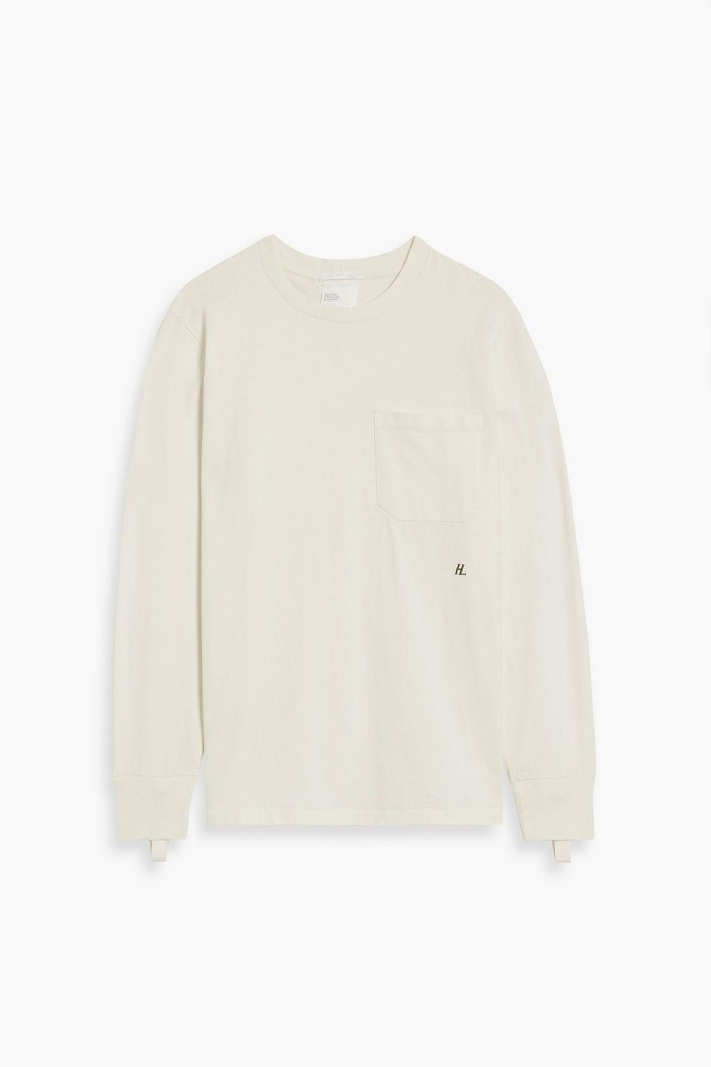 商品Helmut Lang|Buckled-detailed cotton T-shirt,价格¥729,第1张图片