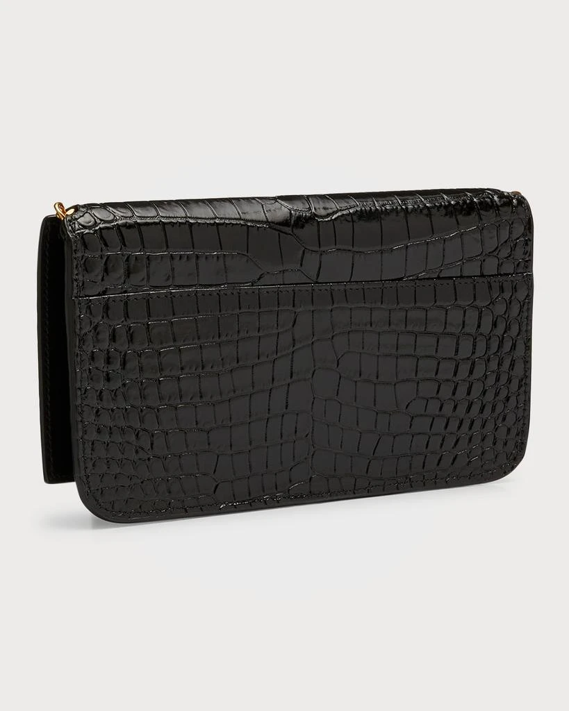 YSL Croc-Embossed Phone Holder Shoulder Bag 商品