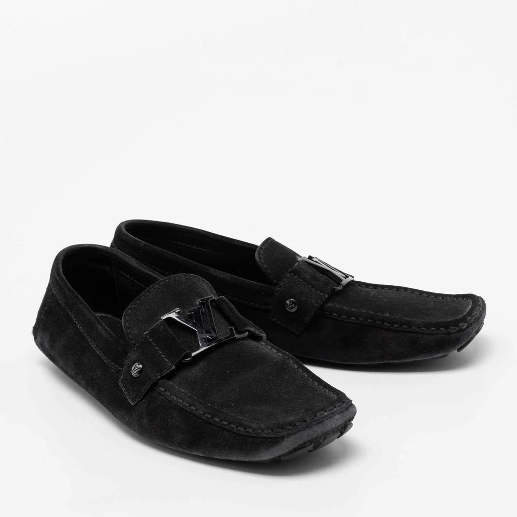 商品[二手商品] Louis Vuitton|Louis Vuitton Black Suede Monte Carlo Loafers Size 42,价格¥2933,第4张图片详细描述