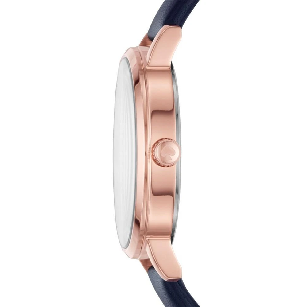 商品Kate Spade|Women's Metro Three-Hand Make-Up Navy Leather Watch 34mm,价格¥764,第2张图片详细描述