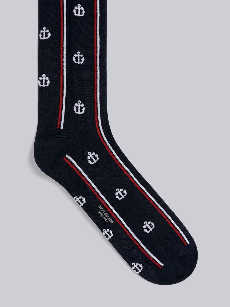 商品Thom Browne|ANCHOR HALF DROP MID CALF SOCKS,价格¥542,第2张图片详细描述