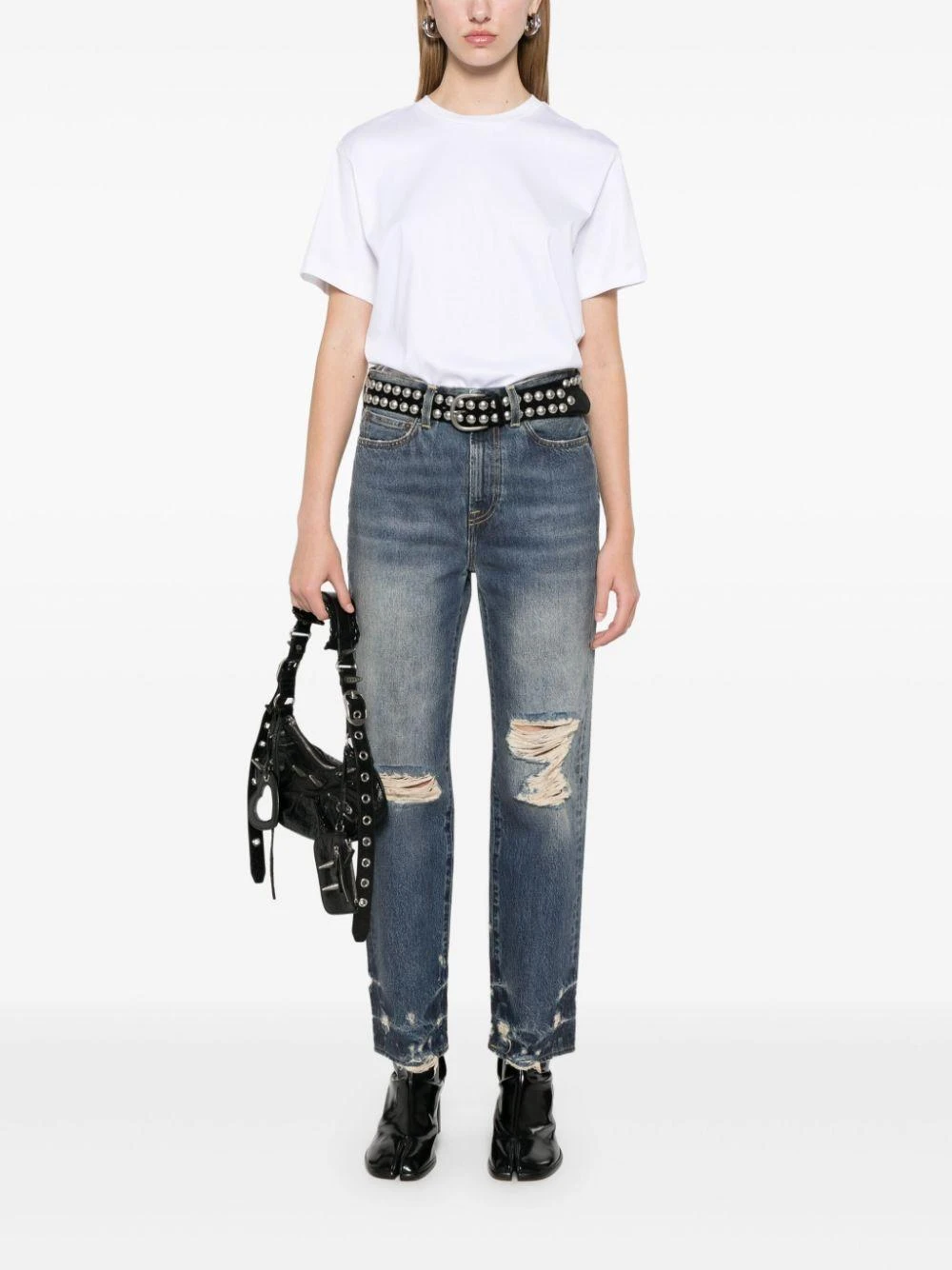 商品Calvin Klein|Calvin Klein 女士T恤 K20K208333YAF 白色,价格¥586,第3张图片详细描述