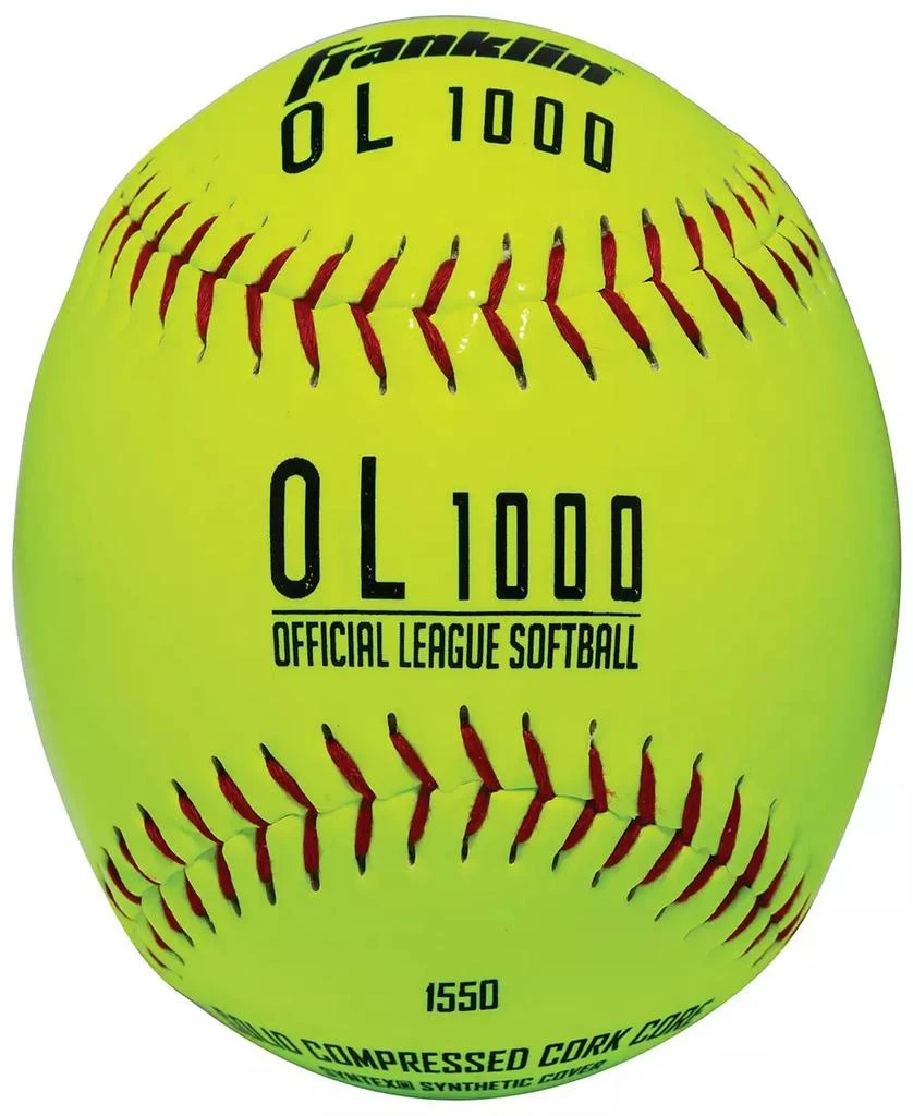 商品Franklin|4 Official League Yellow Softballs,价格¥225,第1张图片