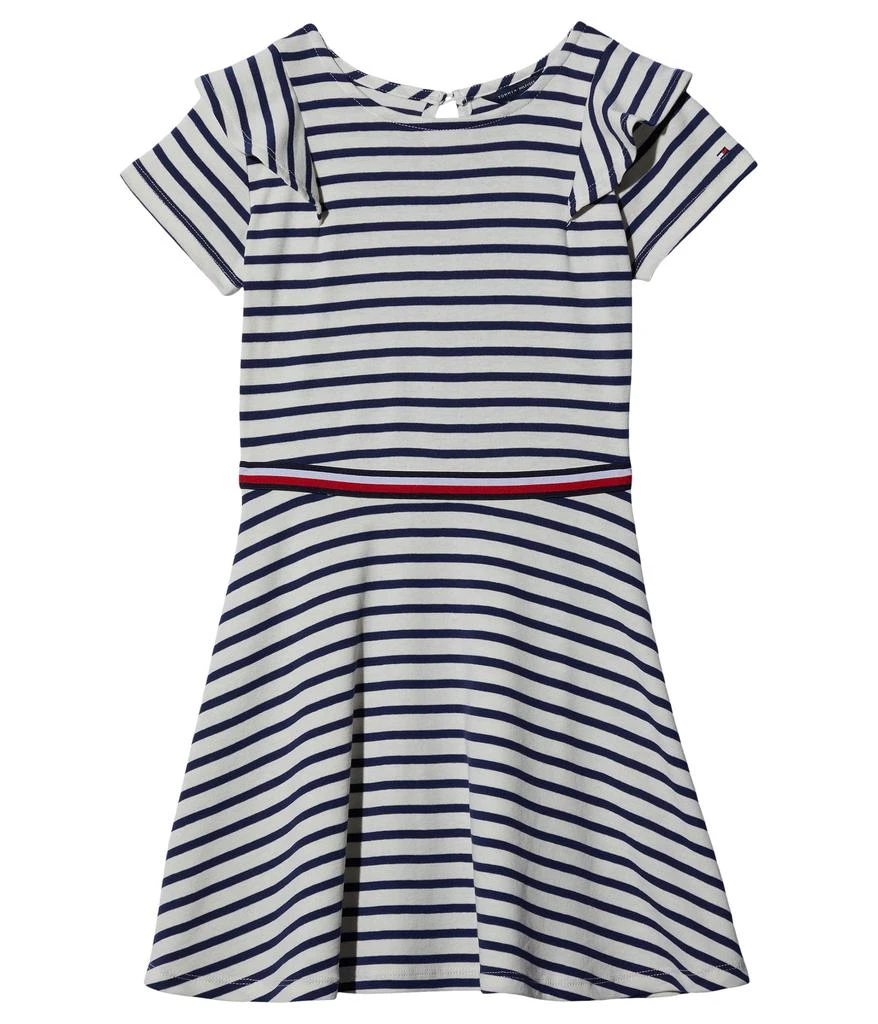商品Tommy Hilfiger|Stripe Ruffle Dress (Big Kids),价格¥197,第1张图片