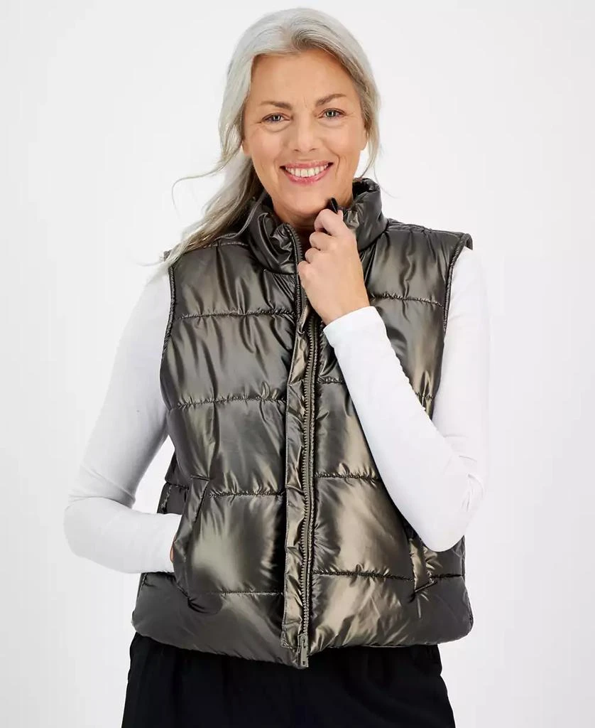 商品ID Ideology|Women's Metallic Puffer Vest, Created for Macy's,价格¥169,第2张图片详细描述