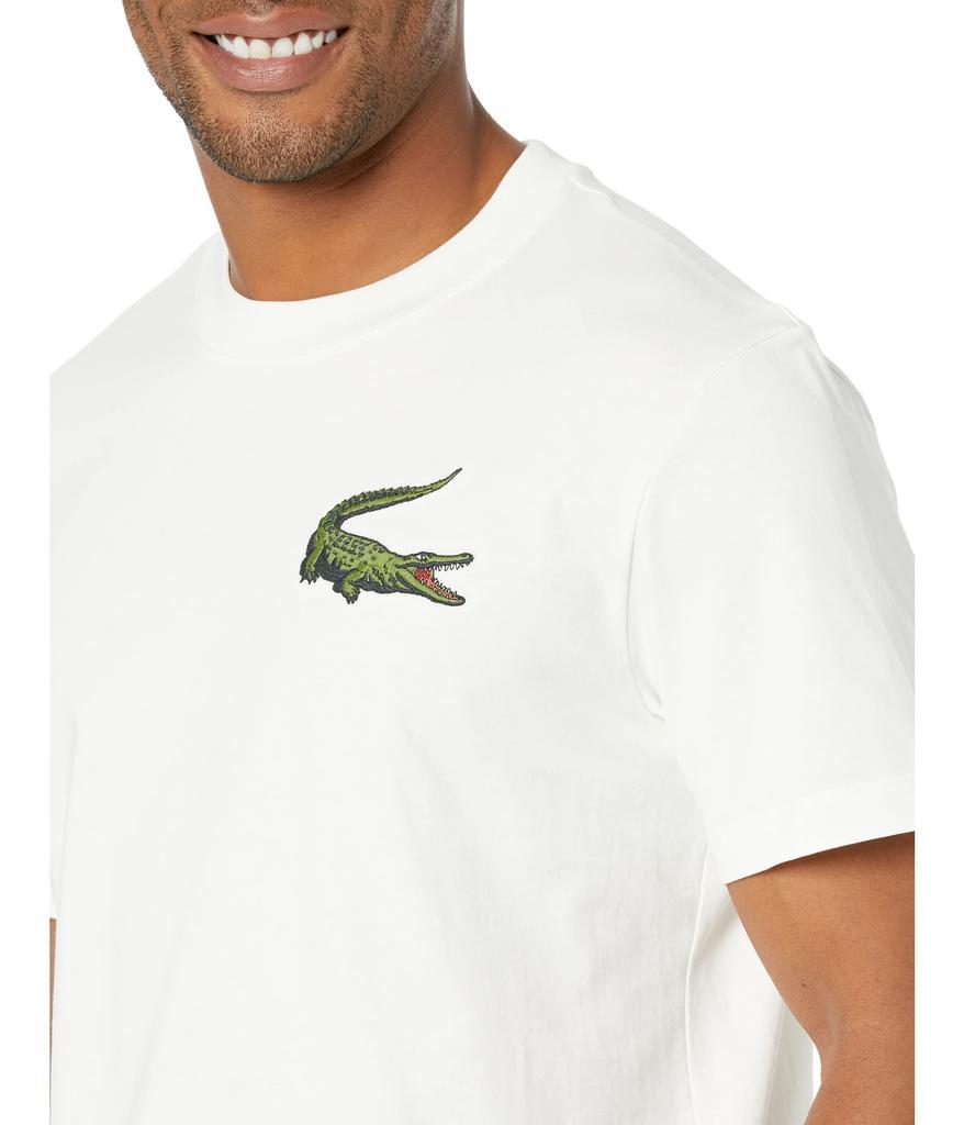 商品Lacoste|Short Sleeve Bold Graphic Croc On Left Chest T-Shirt,价格¥386-¥552,第5张图片详细描述