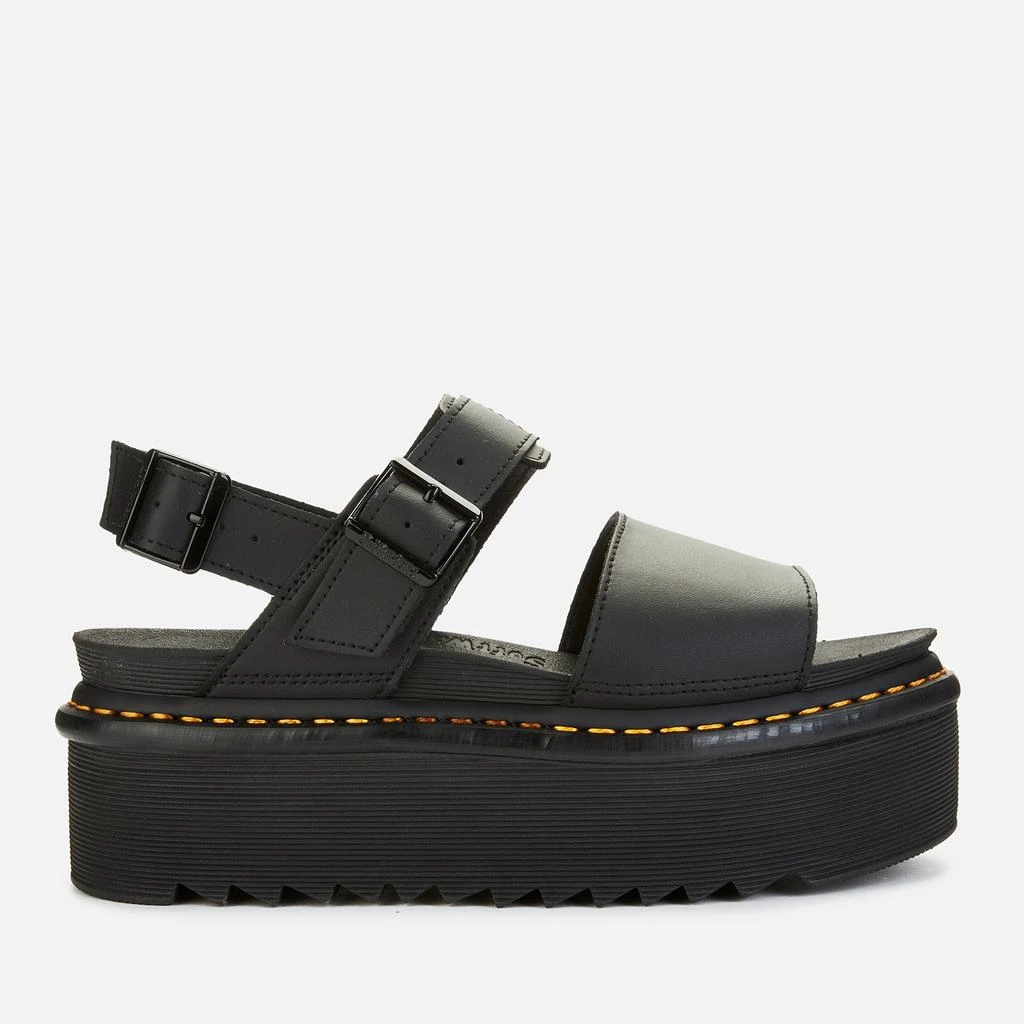 商品Dr. Martens|Dr. Martens Women's Voss Quad Double Strap Sandals - Black,价格¥764,第1张图片