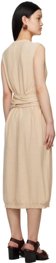 商品Lemaire|Beige Knotted Midi Dress,价格¥3434,第3张图片详细描述