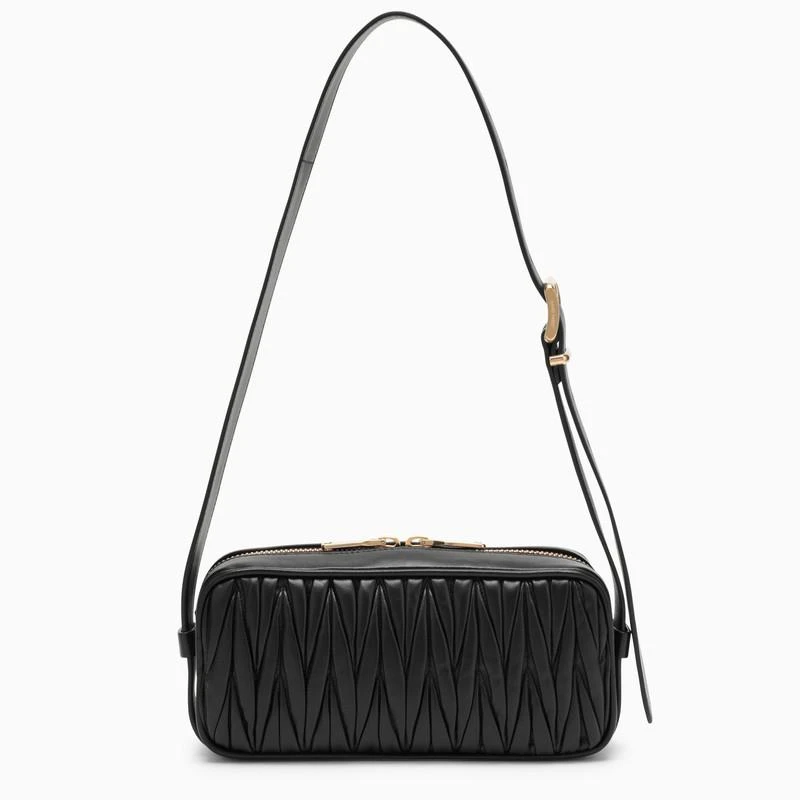 商品Miu Miu|Black matelassé leather shoulder bag,价格¥12548,第4张图片详细描述