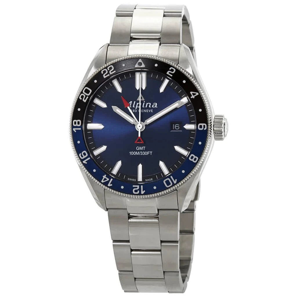 商品Alpina|Alpina Quartz Navy Blue Dial Batman Bezel Mens Watch AL-247NB4E6B,价格¥3191,第1张图片