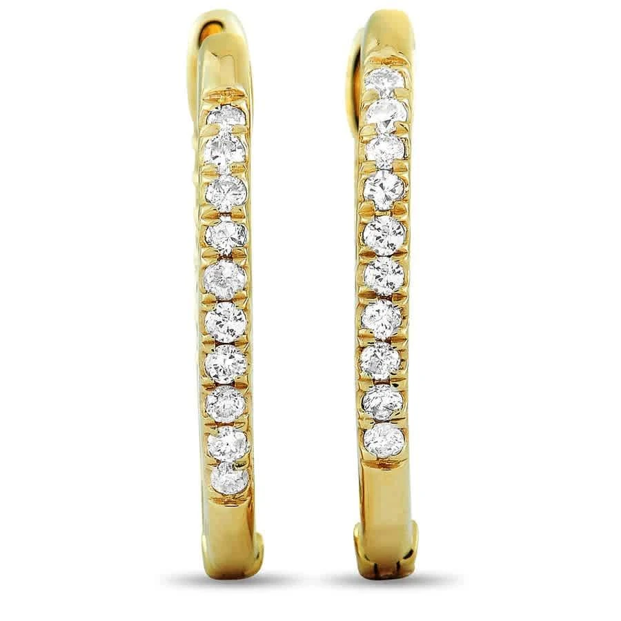 商品LB Exclusive|LB Exclusive 14K Yellow Gold 0.25 ct Diamond Pave Hoop Earrings,价格¥3230,第3张图片详细描述