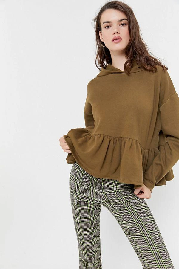 商品Urban Outfitters|UO Peplum Pullover Hoodie Sweatshirt,价格¥151,第4张图片详细描述