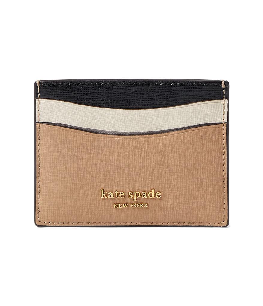 商品Kate Spade|Morgan Color-Blocked Saffiano Leather Card Holder,价格¥298,第1张图片