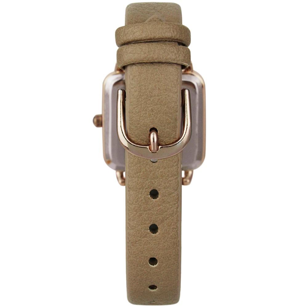 Women's Taupe Faux Leather Strap Watch 27mm, Created for Macy's商品第2张图片规格展示