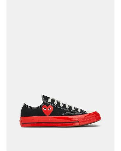 COMME DES GARCONS PLAY X CONVERSE RED SOLE LOW TOP商品第1张图片规格展示